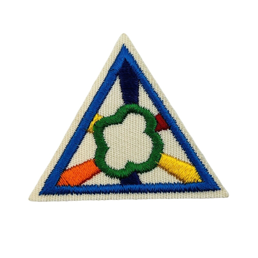 Vintage Brownie Try-Its Girl Scout Ways Badge Triangle Patch 1980s Girl Scouts